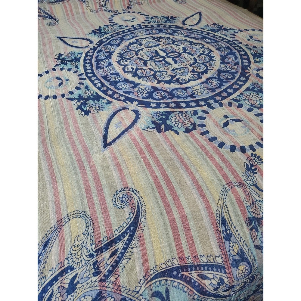 UO Home Urban Outfitters 100% Pure Cotton Woven Lightweight Fringe Throw 70x72 - Picture 3 of 7